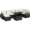 Image de vidaXL - 8-delige - Loungeset - met - kussens - poly - rattan - zwart