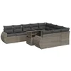 Image de vidaXL - 11-delige - Loungeset - met - kussens - poly - rattan - grijs