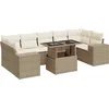 Image de vidaXL - 8-delige - Loungeset - met - kussens - poly - rattan - beige