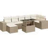 Image de vidaXL - 8-delige - Loungeset - met - kussens - poly - rattan - beige