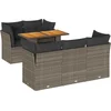 Image de vidaXL - 6-delige - Loungeset - met - kussens - poly - rattan - grijs