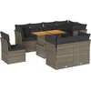 Image de vidaXL - 9-delige - Loungeset - met - kussens - poly - rattan - grijs