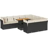 Image de vidaXL - 11-delige - Loungeset - met - kussens - poly - rattan - zwart