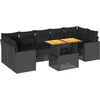 Image de vidaXL - 8-delige - Loungeset - met - kussens - poly - rattan - zwart