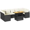 Image de vidaXL - 8-delige - Loungeset - met - kussens - poly - rattan - zwart