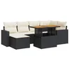 Image de vidaXL - 7-delige - Loungeset - met - kussens - poly - rattan - zwart