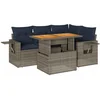 Image de vidaXL - 5-delige - Loungeset - met - kussens - poly - rattan - grijs