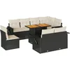 Image de vidaXL - 9-delige - Loungeset - met - kussens - poly - rattan - zwart