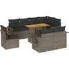 Image de vidaXL - 9-delige - Loungeset - met - kussens - poly - rattan - grijs