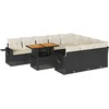 Image de vidaXL - 11-delige - Loungeset - met - kussens - poly - rattan - zwart