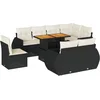 Image de vidaXL - 9-delige - Loungeset - met - kussens - poly - rattan - zwart