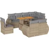 Image de vidaXL - 9-delige - Loungeset - met - kussens - poly - rattan - beige