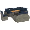 Image de vidaXL - 9-delige - Loungeset - met - kussens - poly - rattan - grijs