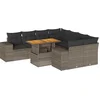 Image de vidaXL - 9-delige - Loungeset - met - kussens - poly - rattan - grijs