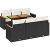 Image de vidaXL - 7-delige - Loungeset - met - kussens - poly - rattan - acacia - zwart
