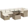 Image de vidaXL - 8-delige - Loungeset - met - kussens - poly - rattan - beige