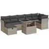 Image de vidaXL - 8-delige - Loungeset - met - kussens - poly - rattan - lichtgrijs