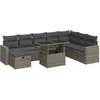 Image de vidaXL - 9-delige - Loungeset - met - kussens - poly - rattan - grijs