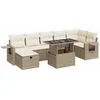 Image de vidaXL - 8-delige - Loungeset - met - kussens - poly - rattan - beige