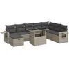 Image de vidaXL - 9-delige - Loungeset - met - kussens - poly - rattan - lichtgrijs