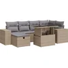Image de vidaXL - 8-delige - Loungeset - met - kussens - poly - rattan - beige