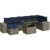 Image de vidaXL - 8-delige - Loungeset - met - kussens - poly - rattan - acacia - bruin