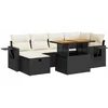 Image de vidaXL - 8-delige - Loungeset - met - kussens - poly - rattan - acacia - zwart