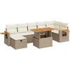 Image de vidaXL - 5-delige - Loungeset - met - kussens - poly - rattan - beige