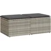 Image de vidaXL - 2-delige - Loungeset - met - kussens - poly - rattan - acacia - lichtgrijs