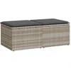 Image de vidaXL - 2-delige - Loungeset - met - kussens - poly - rattan - acacia - lichtgrijs