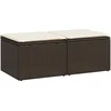 Image de vidaXL - 2-delige - Loungeset - met - kussens - poly - rattan - acacia - bruin