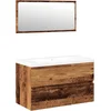Image de vidaXL - Badkamermeubelset - bewerkt - hout - oud - houtkleurig