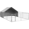 Image de vidaXL - Hondenkennel - met - ren - 6x3x1,9 - m - gegalvaniseerd - staal