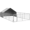 Image de vidaXL - Hondenkennel - met - ren - 7x3x1,9 - m - gegalvaniseerd - staal