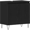 Image de vidaXL - Wastafel - kabinet - voor - de - badkamer - Zwart - Eiken - 58 - x - 33 - x - 60 - cm