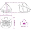 Image de vidaXL - Tipi - Tent - met - dak - Grijs - en - Oranje - 404 - x - 370 - x - 270 - cm - taft