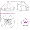 Image de vidaXL - Tipi - Tent - met - dak - met - opslag - Blauw - 508 - x - 470 - x - 300 - cm - taft