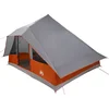 Image de vidaXL - Tipi - Tent - met - dak - Grijs - en - Oranje - 364 - x - 281 - x - 257 - cm - taft