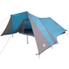 Image de vidaXL - Tipi - Tent - met - dak - met - opslag - Blauw - 660 - x - 456 - x - 200 - cm - taft
