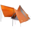 Image de vidaXL - Tipi - Tent - met - dak - Grijs - en - Oranje - 510 - x - 690 - x - 330 - cm - taft
