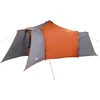 Image de vidaXL - Tipi - Tent - met - dak - Grijs - en - Oranje - 492 - x - 492 - x - 275 - cm - Stof