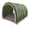 Image de vidaXL - Fietstent - met - dak - met - opslag - Groen - 256 - x - 222 - x - 182 - cm - taft