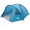 Image de vidaXL - Koepeltent - 4-persoons - 308 - x - 268 - x - 130 - cm - Waterdicht - Blauw - taft