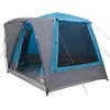 Image de vidaXL - Camping - Tent - Huisje - met - dak - Blauw - 420 - x - 420 - x - 227 - cm - Polyester