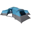 Image de vidaXL - Familietent - met - dak - met - opslag - Blauw - 833 - x - 585 - x - 216 - cm - taft