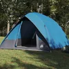 Image de vidaXL - Camping - Tent - met - dak - met - opslag - Blauw - 320 - x - 275 - x - 190 - cm - taft