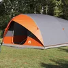 Image de vidaXL - Tunnel - tent - met - dak - Grijs - en - Oranje - 500 - x - 348 - x - 200 - cm - taft