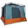 Image de vidaXL - Binnentent - met - dak - Grijs - en - Oranje - 290 - x - 288 - x - 234 - cm - taft