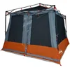 Image de vidaXL - Binnentent - met - dak - Grijs - en - Oranje - 291 - x - 291 - x - 240 - cm - taft