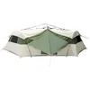 Image de vidaXL - Binnentent - met - dak - met - opslag - Groen - 520 - x - 520 - x - 190 - cm - taft